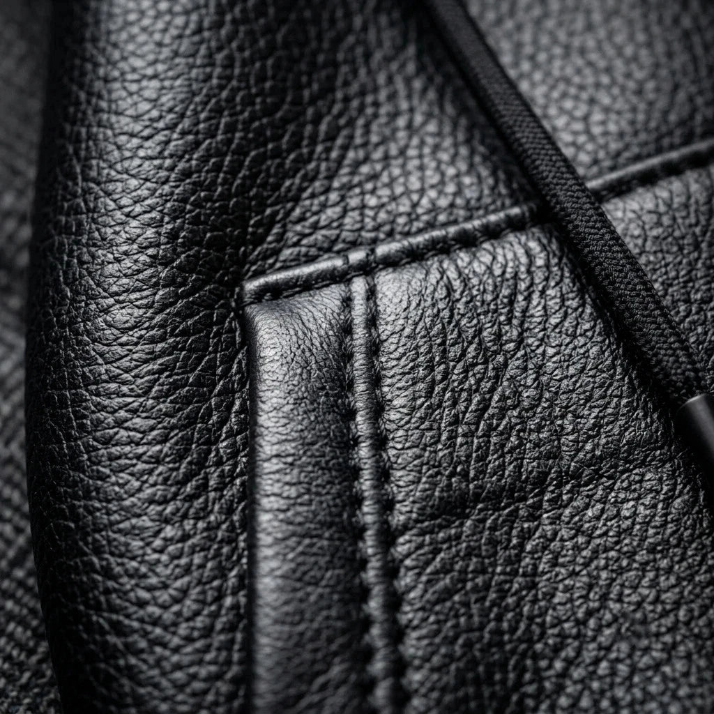 Men's Black Sheepskin Leather Hooded Biker Jacket