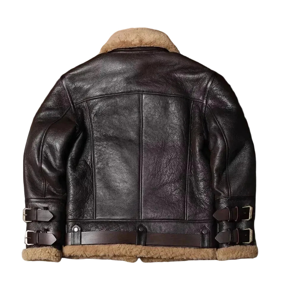 Men's RAF B3 Brown Bomber Jacket - back