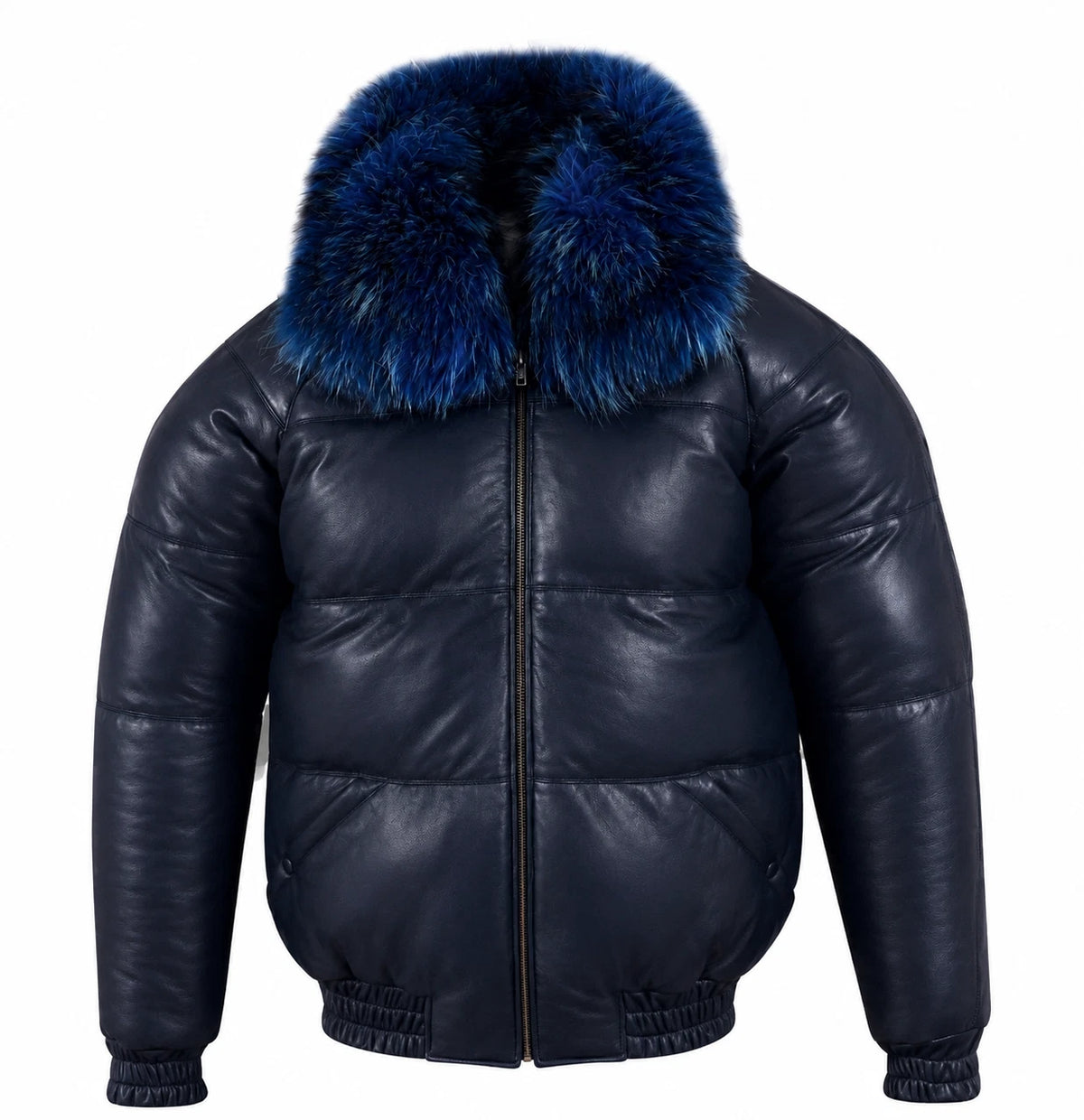 Men's Sheepskin Puffer Bomber Jacket