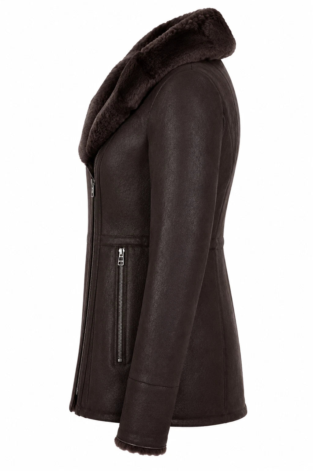 Women's Dark Berry Sheepskin B3 Jacket