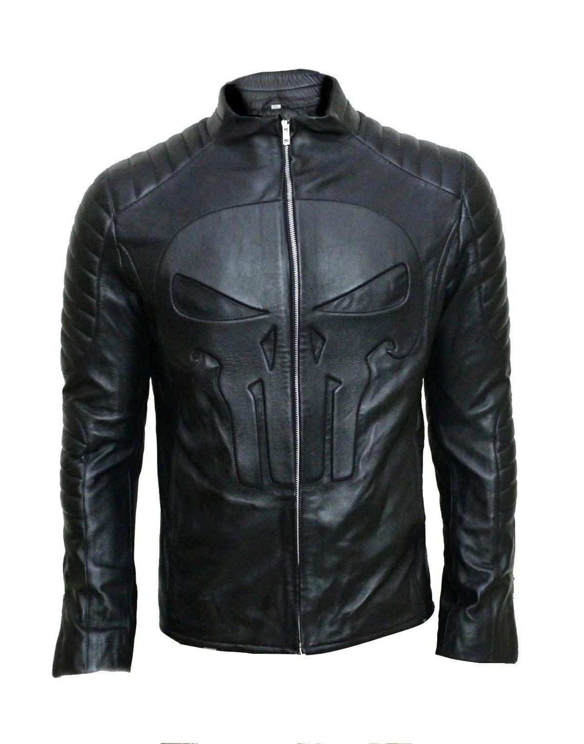 Men's Black Sheepskin Leather Bomber Jacket