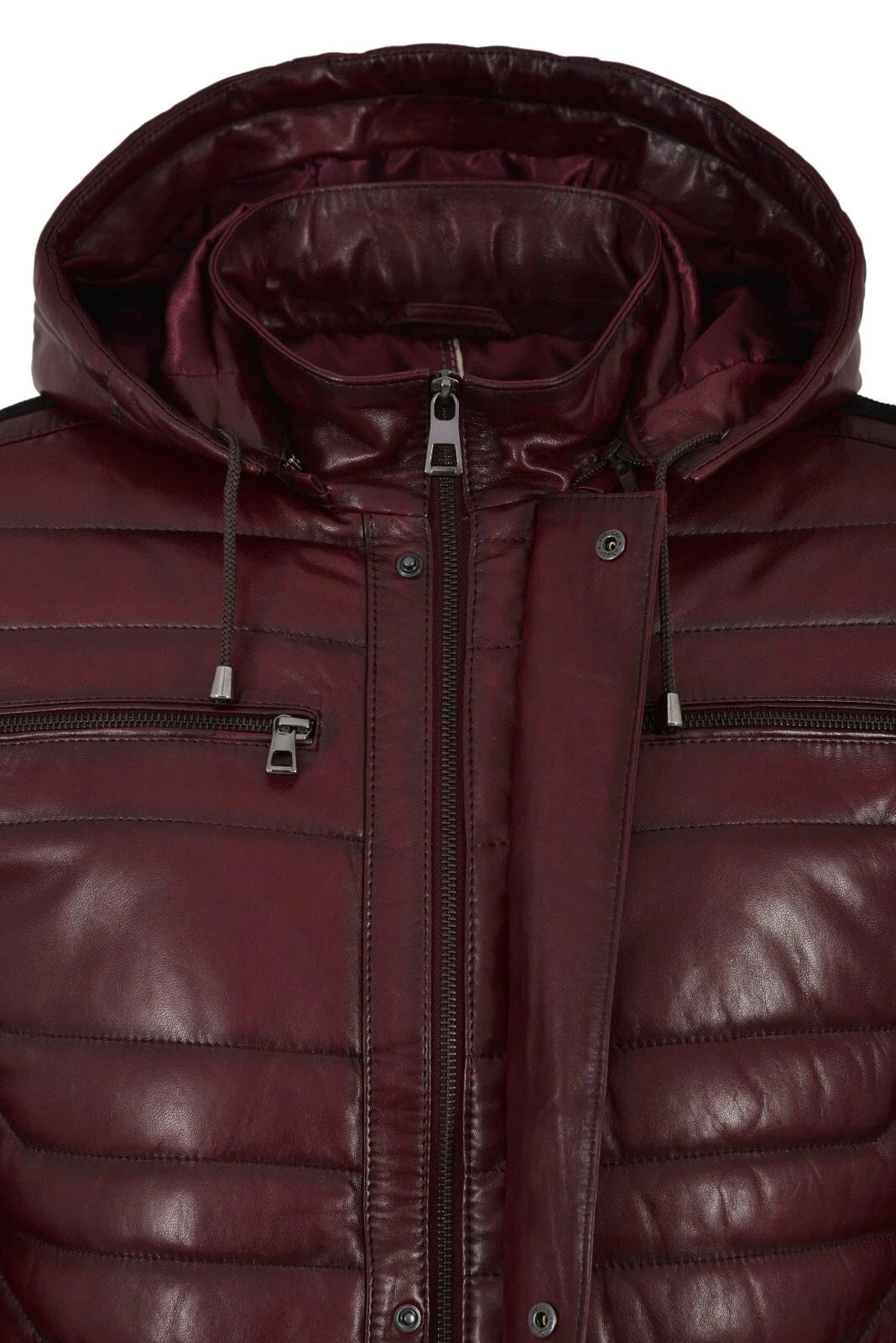 Men's Lambskin Leather Puffer Flight Jacket