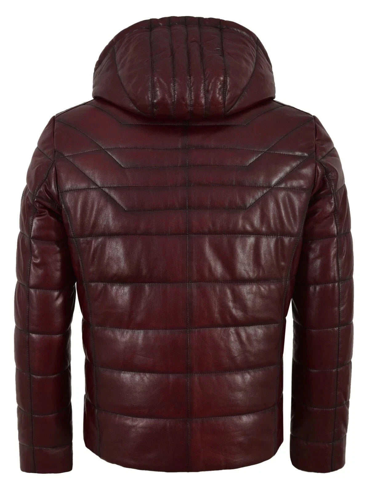 Men's Lambskin Leather Puffer Flight Jacket