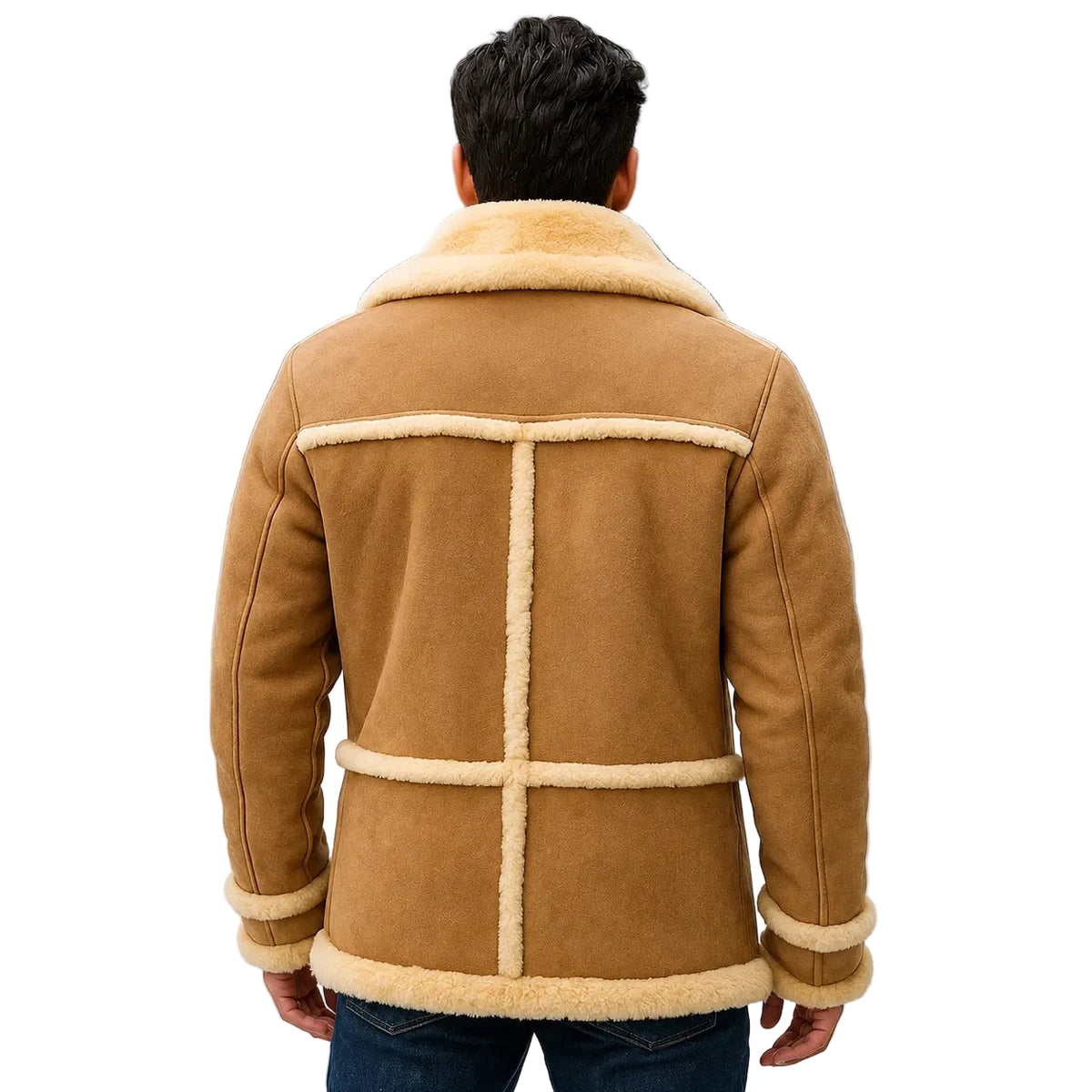 Men's Brown Lambskin Leather Trench Coat