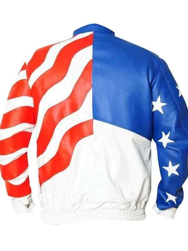 Men's American Flag Leather Jacket