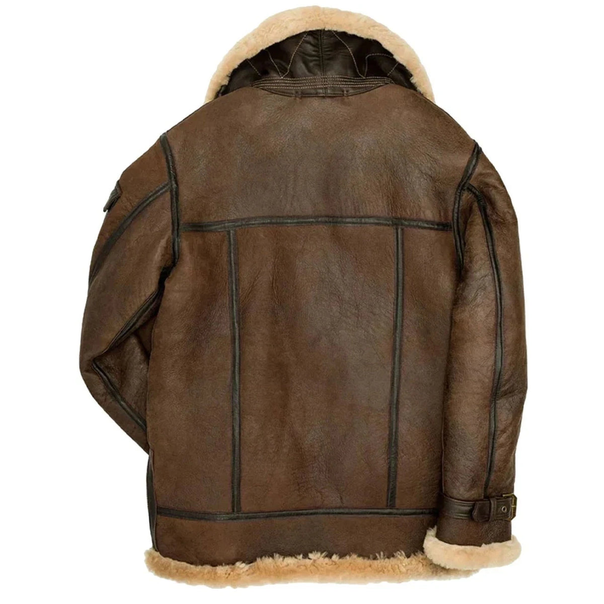 Men's Brown Leather B3 Bomber Jacket