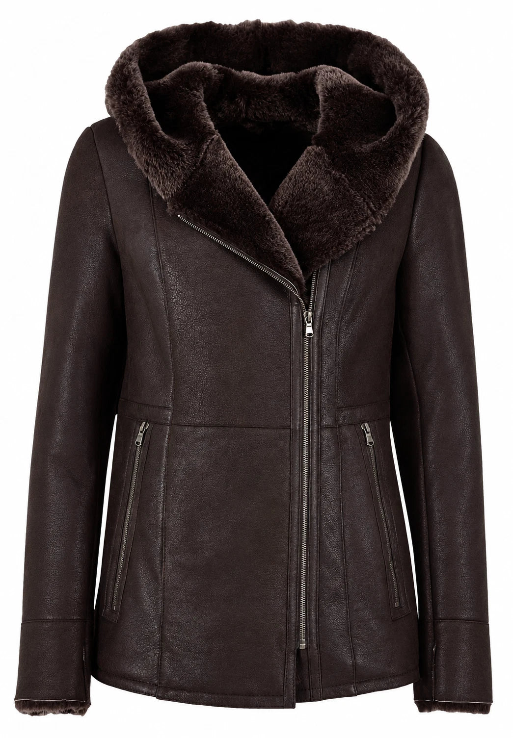 Women's Dark Berry Sheepskin B3 Jacket