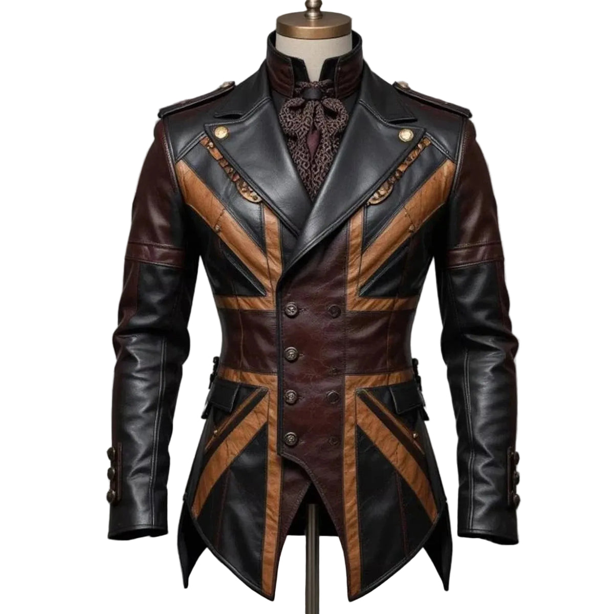 Men's Handmade Leather Union Jack Jacket